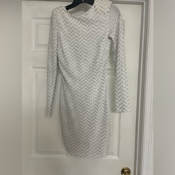 Arden B Sparkle Chevron Design Open Back Sexy Dress NWT size S